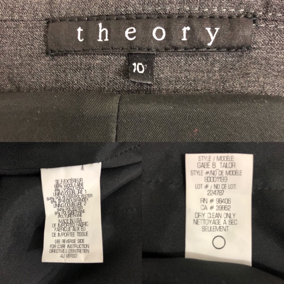Theory Gabe B Tailor Wool Blend Gray Blazer - Picture 8 of 8